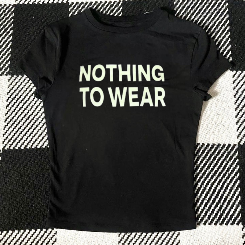Black "Nothing to Wear" Baby tee