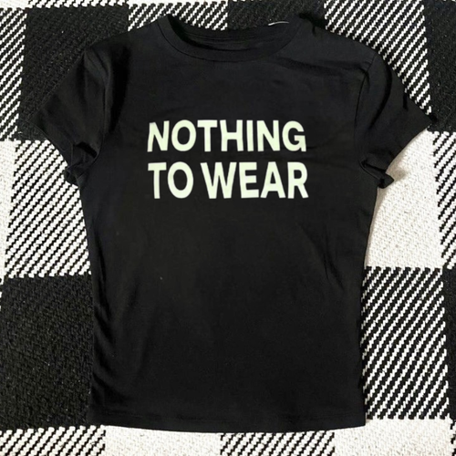 Black "Nothing to Wear" Baby tee